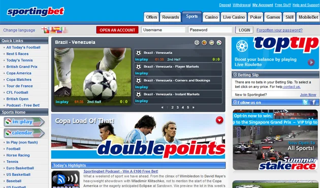 Sportingbet Screenshot 2